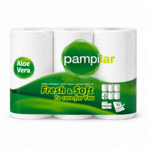 Pampilar Fresh & Soft Aloe Vera – Papier Toilette 3 Plis x6 Rouleaux