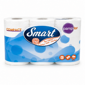 Pampilar Smart Compact – Papier Toilette 2 Plis x6 Rouleaux
