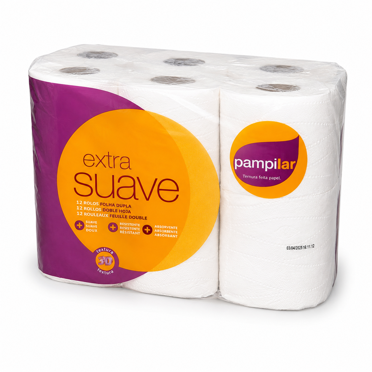 Pampilar Extra Suave – Papier Toilette 2 Plis x12 Rouleaux - Image 2