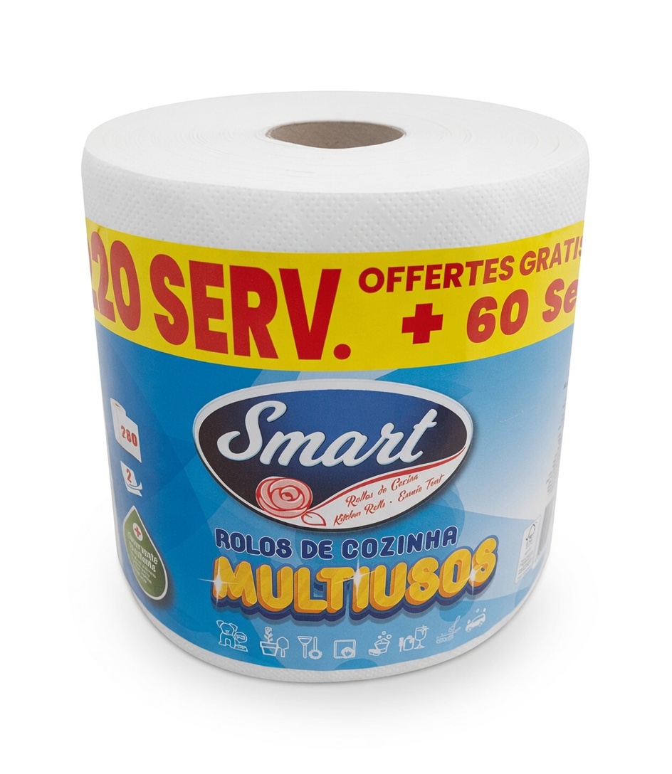 Smart Multiusos – Bobine d’Essuyage 2 Plis x1 Rouleau